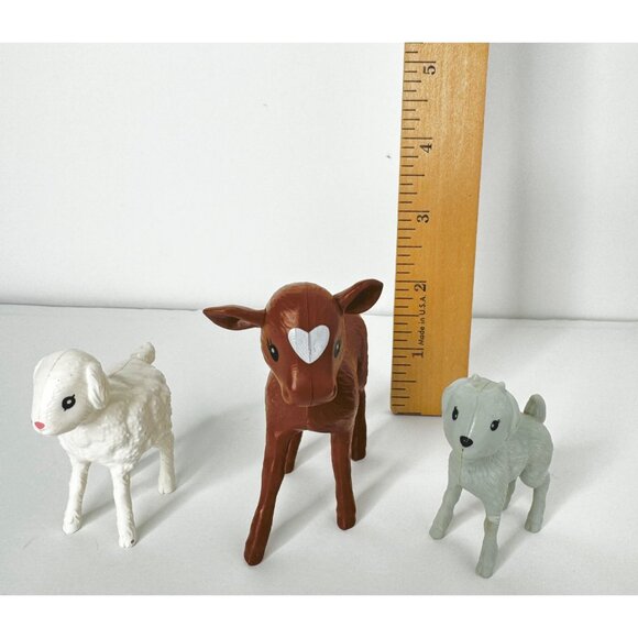 Barbie Sweet Orchards Farm Vet Barn Animals Cow, Sheep Goat - Picture 1 of 2